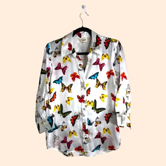 L'Agence Dani Butterfly Silk Blouse - Picture 2 of 10
